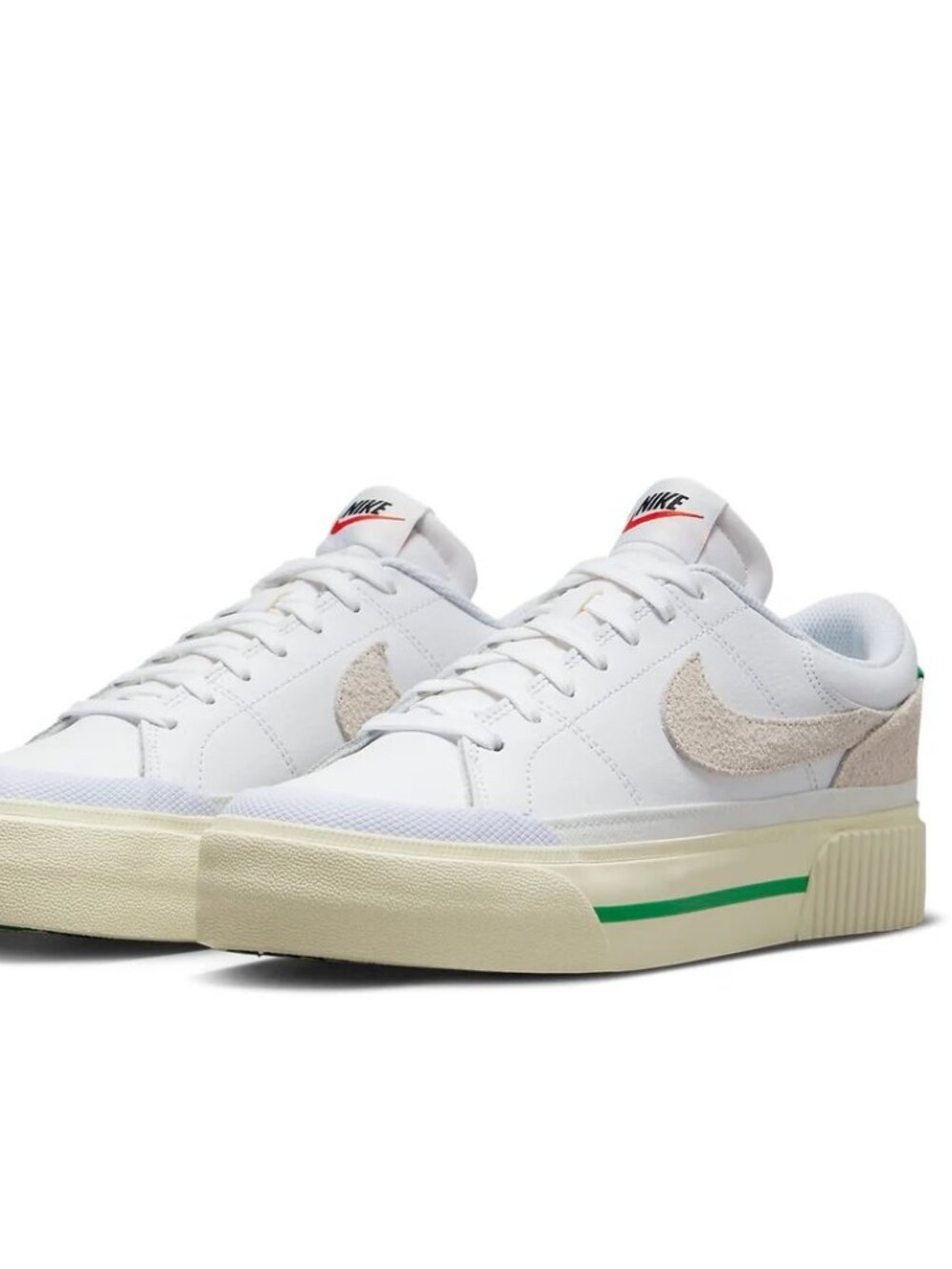 Size 8 Nike Women Court Legacy Lift White/Summit White FJ5483 100
